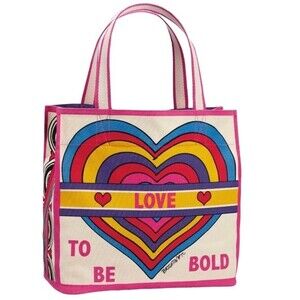 NWT Brighton Rainbow Bright Tote Bag Mod Colorful Tom Clancy Canvas Wearable Art
